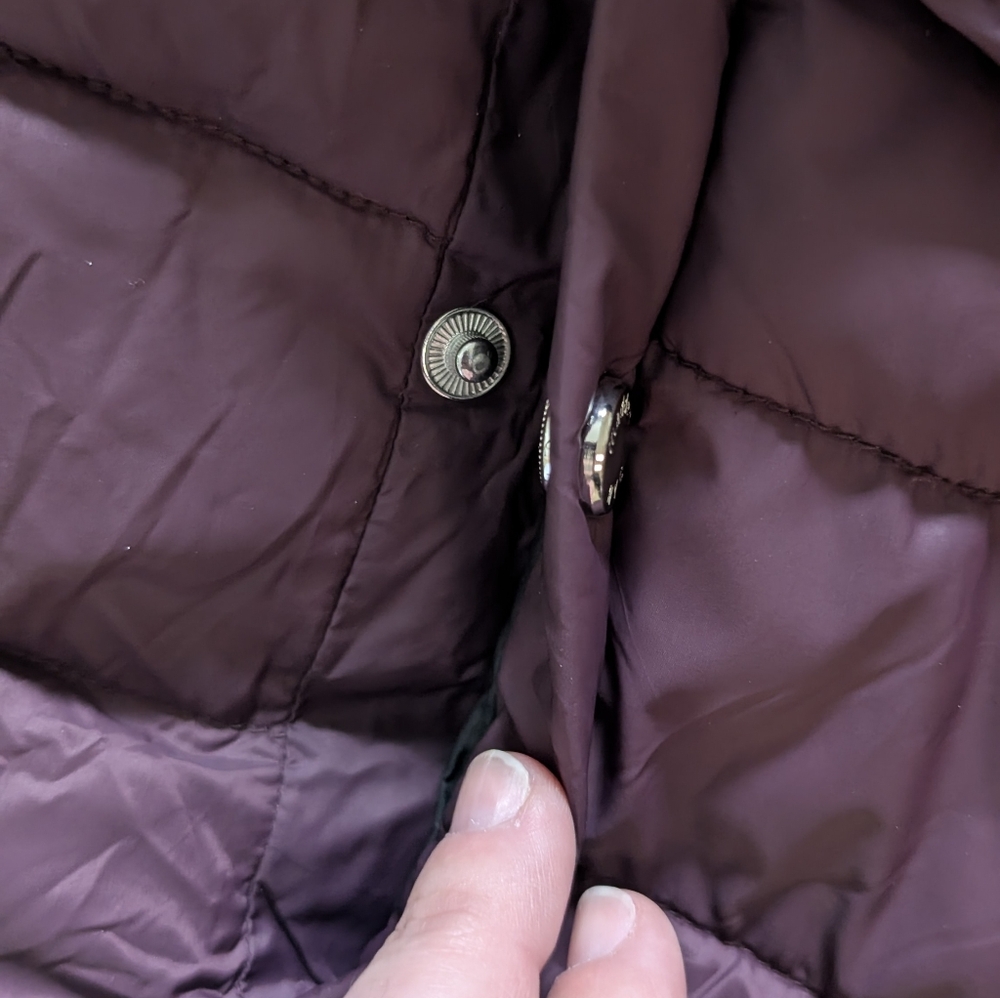 Madden Girl Eggplant Puffer Jacket With Stuff Sack - Picture 2 of 6